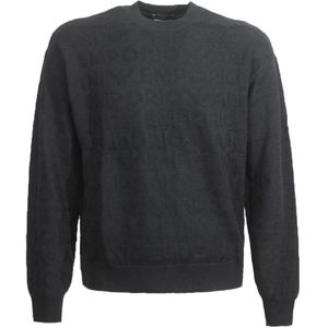 Emporio Armani, Heren, Truien, Zwart, Maat: L Wol,