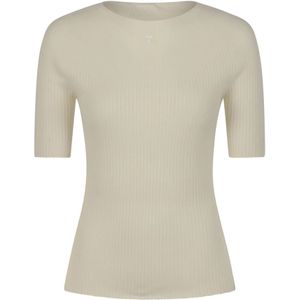 Courrèges, Dames, Truien, Beige, Maat: M Katoen,