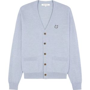 Maison Kitsuné, Heren, Truien, Blauw, Maat: L Wol,