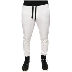 Dolce & Gabbana, Heren, Broeken, Wit, Maat: S Katoen,