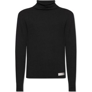 Balmain Wollen coltrui , Black , Heren , Maat: S