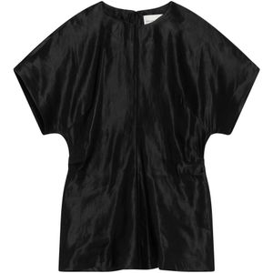 Loulou Studio, Dames, Blouses & Shirts, Zwart, Maat: M