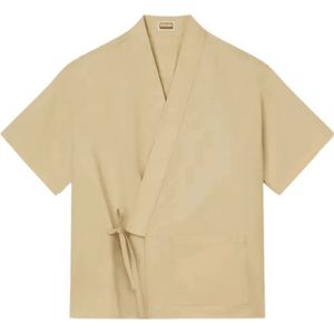 Kenzo, Heren, Blouses & Shirts, Beige, Maat: M Katoen,