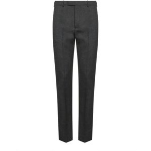 Gucci, Heren, Broeken, Grijs, Maat: M Wol,