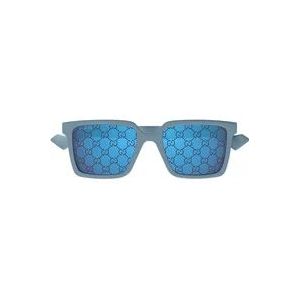 Gucci Blauwe zonnebril voor vrouwen , Blue , Dames , Maat: 55 MM