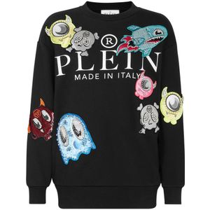 Philipp Plein, Dames, Sweatshirts & Hoodies, Zwart, Maat: XL
