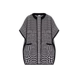 Burberry Houndstooth poncho , Black , Dames , Maat: ONE Size