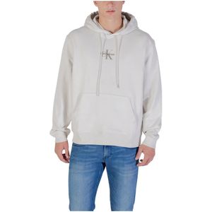 Calvin Klein Jeans - Herenhoodie - Beige - LS EU 350Terry Micro Monologo