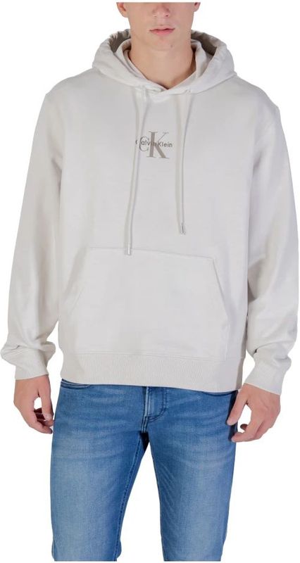Calvin Klein Jeans - Herenhoodie - Beige - LS EU 350Terry Micro Monologo