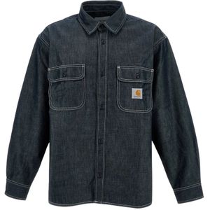 Carhartt Wip, Heren, Jassen, Blauw, Maat: M Katoen,