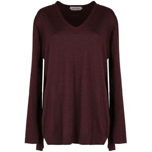 Alberta Ferretti, Dames, Truien, Bruin, Maat: XS Wol,