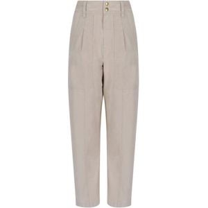 Isabel Marant, Dames, Broeken, Beige, Maat: 2XS Katoen,