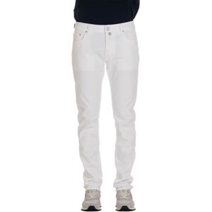 Jacob Cohën, Heren, Jeans, Wit, Maat: W38 Katoen,