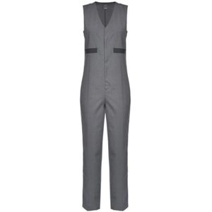 Pinko, Dames, Jumpsuits & Playsuits, Grijs, Maat: M Wol,