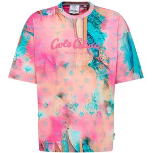 Carlo Colucci, Heren, Tops, Roze, Maat: XS Katoen,