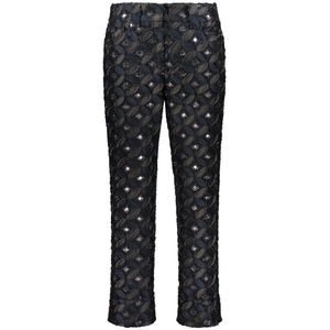 Fabiana Filippi, Dames, Broeken, Blauw, Maat: XS Viscose,