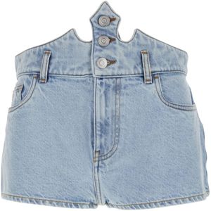Coperni, Dames, Korte broeken, Blauw, Maat: XS Denim,