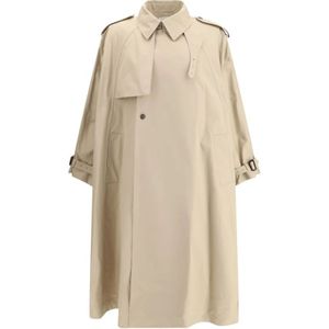 Saint Laurent, Heren, Mantels, Beige, Maat: M Katoen,