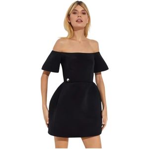 Philipp Plein, Dames, Jurken, Zwart, Maat: M Zijde,