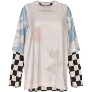 Moschino, Dames, Tops, Veelkleurig, Maat: M