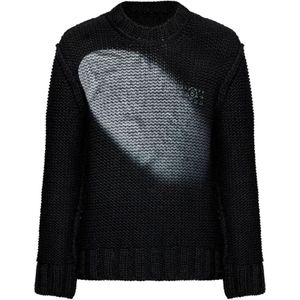 MM6 Maison Margiela, Heren, Truien, Zwart, Maat: L Wol,