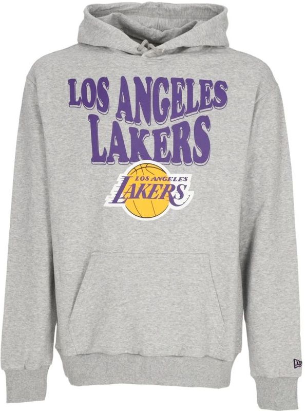 New Era - NBA Script Oversize Hoodie - Grijs - Heren