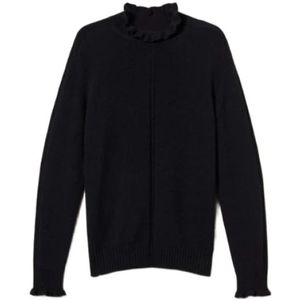 Twinset, Dames, Truien, Blauw, Maat: S Wol,