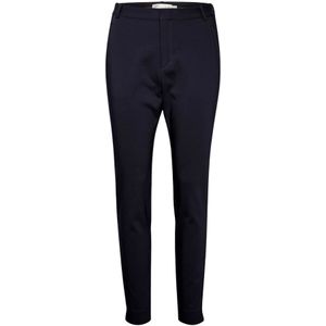 InWear - Broeken - Dames - Blauw - Katoen - Marineblauwe Stijlvolle Broek