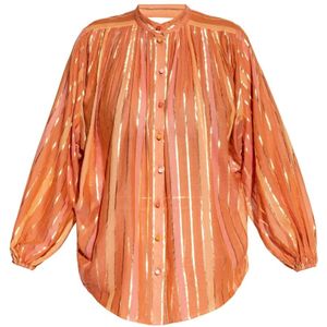 Zimmermann Gestreept shirt , Orange , Dames , Maat: XS