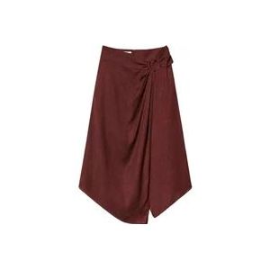 Twinset Midi Skirts , Brown , Dames , Maat: S