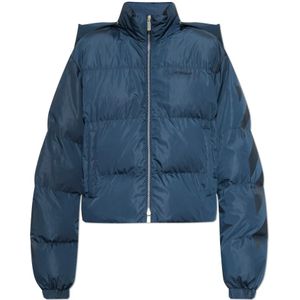 Off White, Dames, Jassen, Blauw, Maat: M Leer,