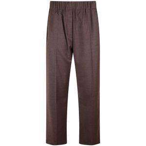 Weekend Max Mara, Dames, Broeken, Bruin, Maat: M Wol,