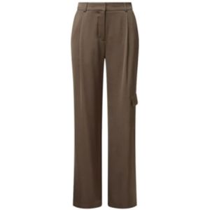 COMMA Bandplooibroek  chocoladebruin