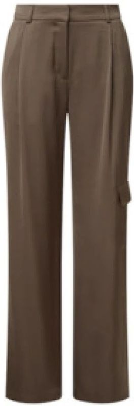 COMMA Bandplooibroek  chocoladebruin