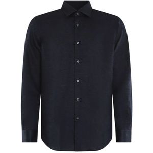 Pal Zileri, Heren, Overhemden, Blauw, Maat: M Katoen,