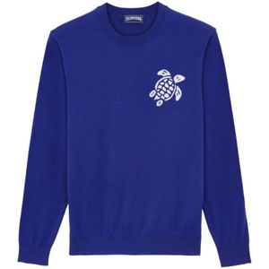 Vilebrequin, Heren, Truien, Blauw, Maat: S Katoen,