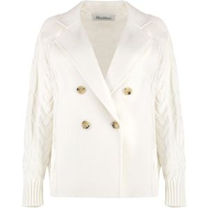Max Mara, Dames, Jassen, Wit, Maat: S Wol,