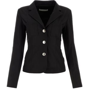 Alessandra Rich, Dames, Jassen, Zwart, Maat: S