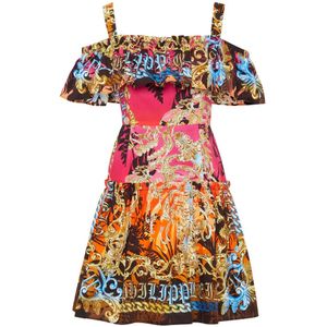 Philipp Plein, Dames, Jurken, Veelkleurig, Maat: XS Katoen,