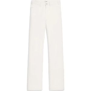 Céline - Jeans - Wit - Heren - Katoenen Denim - Rechte Pijpen