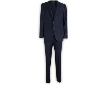 Zegna, Heren, Pakken, Blauw, Maat: S Katoen,