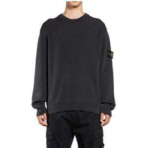 Stone Island, Heren, Truien, Grijs, Maat: L Katoen,