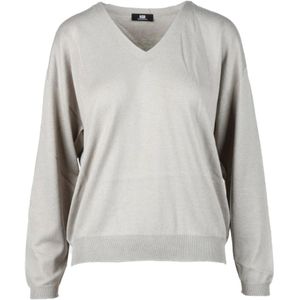 Alpha Studio, Dames, Truien, Grijs, Maat: M Katoen,