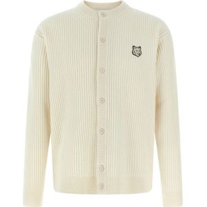 Maison Kitsuné, Heren, Truien, Wit, Maat: L Wol,