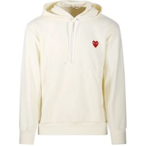 Comme des Garçons Play, Heren, Sweatshirts & Hoodies, Beige, Maat: M