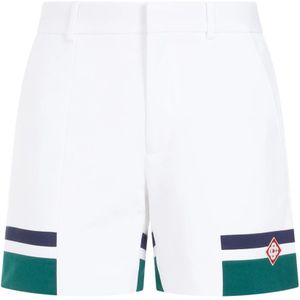 Casablanca Witte Tailoring Shorts met Strepen , White , Heren , Maat: M