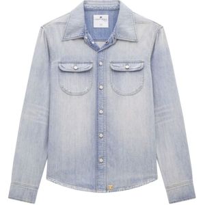 Courrèges, Heren, Overhemden, Blauw, Maat: L Denim,