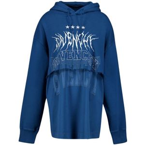 Givenchy, Heren, Sweatshirts & Hoodies, Blauw, Maat: M Katoen,