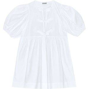 Ganni, Dames, Jurken, Wit, Maat: M Katoen,