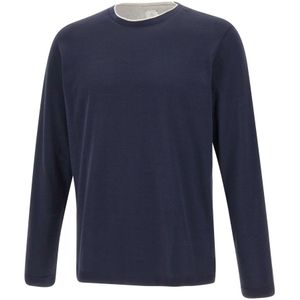 Eleventy, Heren, Truien, Blauw, Maat: S Katoen,